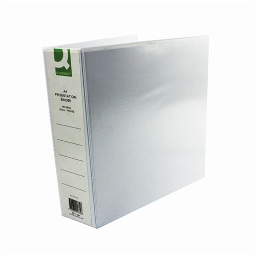 Q-Connect Presentation 65mm 4D Ring Binder A4 White (Pack of 6)