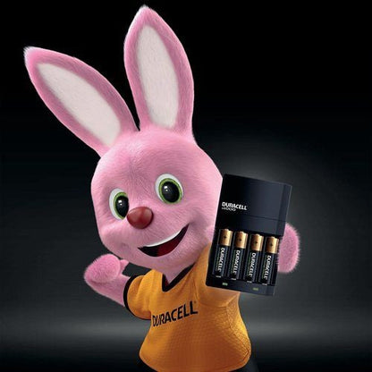 Duracell 4 Hour Battery Charger CEF14 with 2x AA2x AAA Batteries