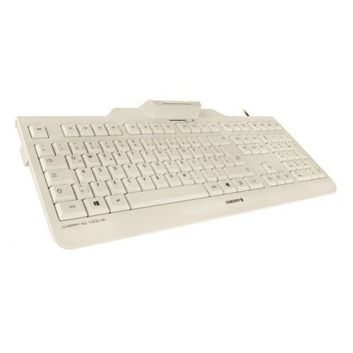 Cherry KC 1000 SC Corded Security Keyboard with Integrated Smartcard Terminal Light Grey