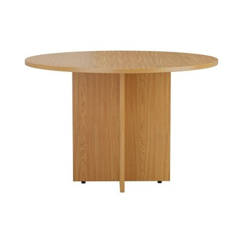 Jemini Round Meeting Table 1100x1100x730mm Nova Oak