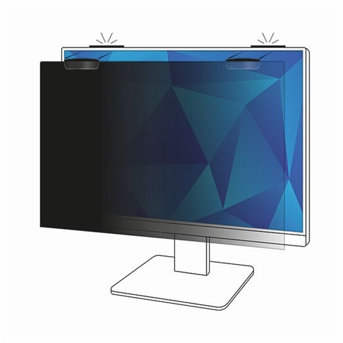 3M Privacy Filter for 24 Inch Full Screen Monitor with COMPLYMagnetic Attach 16:9