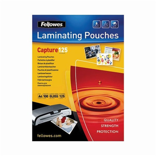 Fellowes A4 Capture Laminating Pouch 125 Micron (Pack of 100)