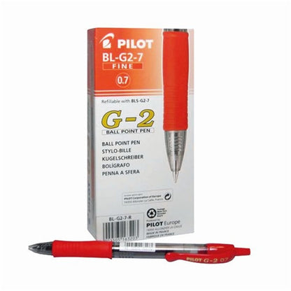 Pilot G207 Gel Ink Retractable Rollerball Pen Red (Pack of 12)