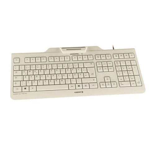 Cherry KC 1000 SC Corded Security Keyboard with Integrated Smartcard Terminal Light Grey