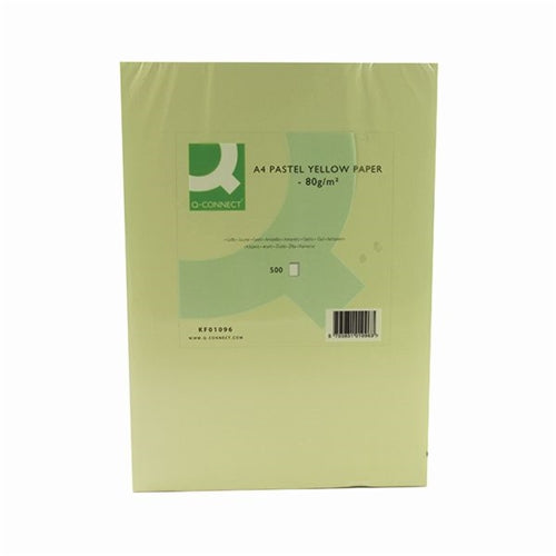 Q-Connect Yellow A4 Copier Paper 80gsm Ream (Pack of 500)