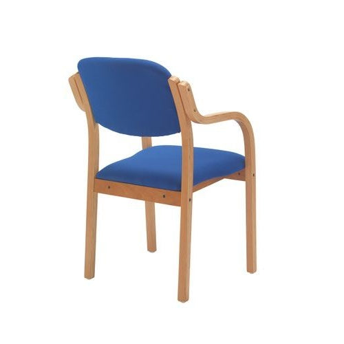 Jemini Wood Frame Chair with Arms 700x700x850mm Blue