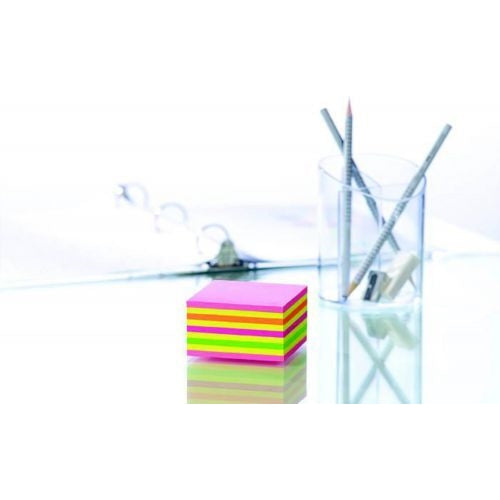 Post-it Note Sticky Notes Cube 76x76mm Neon 350 Sheets