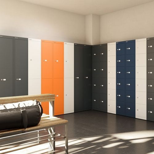 Bisley 4 Door Locker 305x305x1802mm Goose Grey