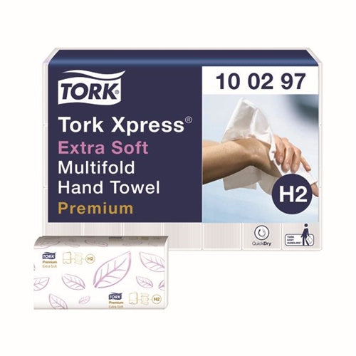 Tork Xpress Multifold Hand Towel H2 White 100 Sheets (Pack of 21)