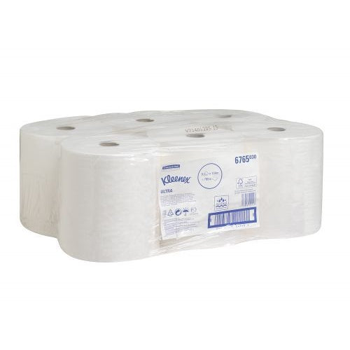 Kleenex 2-Ply Ultra Hand Towel Roll 130m White (Pack of 6)