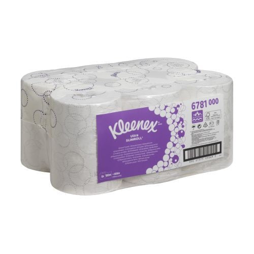 Kleenex Ultra Slimroll Hand Towel Roll White 100m (Pack of 6)