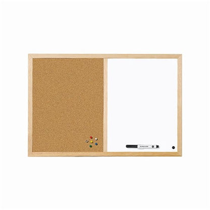 Bi-Office Cork and Drywipe Combination Board 900x600mm