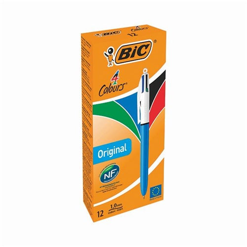 Bic 4 Colours Retractable Ballpoint Pen (Pack of 12)