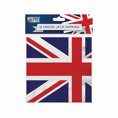 Napkins 3Ply Union Jack Design x16 Per Pack