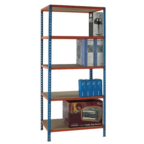 Standard Duty Painted Orange Shelf Unit Blue 1200x300x2000mm (WxDxH)