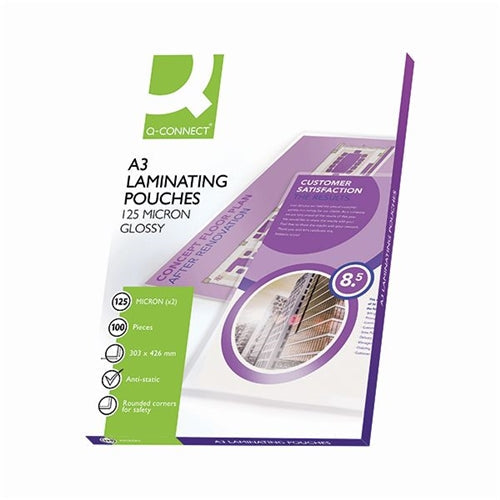 Q-Connect A3 Laminating Pouch 250 Micron (Pack of 100)