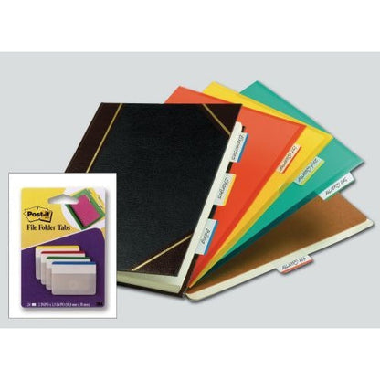 Post-it Index Flat Filing Tabs Assorted (Pack of 24)