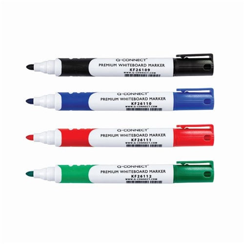 Q-Connect Premium Whiteboard Marker Bullet Tip Assorted (Pack of 4)