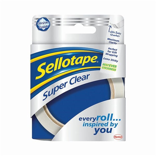 Sellotape Super Clear Tape 24mm x 50m (6 Pack)