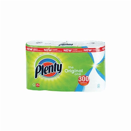 Plenty Kitchen Roll 100 sheets (Pack of 3)