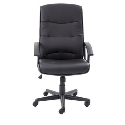 Jemini Hudson High Back Executive Chair 650x720x1050-1146mm Leather Look Black