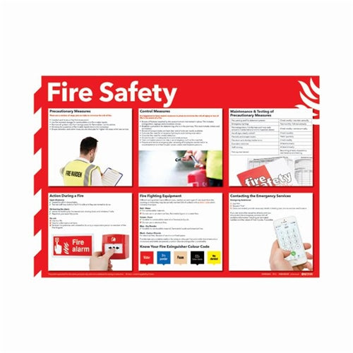 Health and Safety 420x594mm Fire Safety Poster