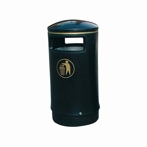 Outdoor Hooded Top Bin 75 Litre Victorian Black