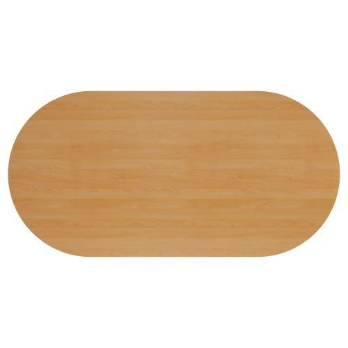 Jemini D-End Meeting Table 2400x1000x730mm Beech