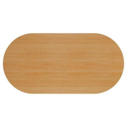 Jemini D-End Meeting Table 2400x1000x730mm Beech