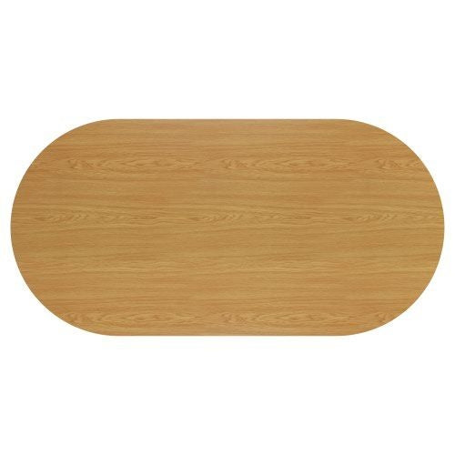 Jemini D-End Meeting Table 1800x1000x730mm Nova Oak