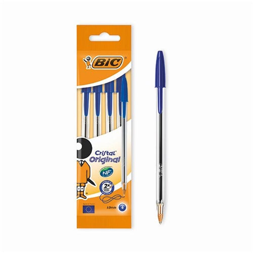 Bic Cristal Medium Ballpoint Pen Medium Blue (Pack of 40)