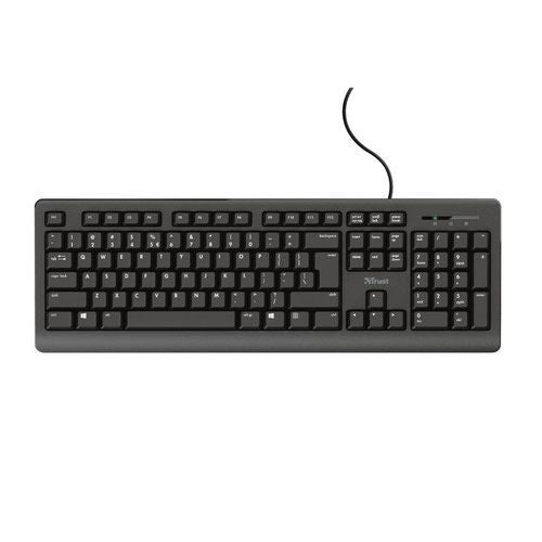 Trust TK-150 Wired Silent Keyboard UK Black