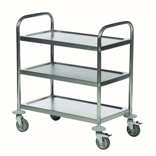 Economy Stainless Steel 3-Shelf Trolley