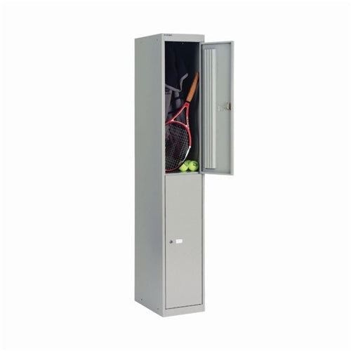 Bisley 2 Door Locker 305x305x1802mm Goose Grey