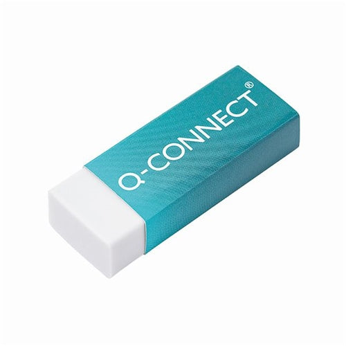 Q-Connect Plastic Eraser White (Pack of 20)