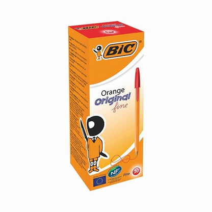 Bic Orange Fine Ballpoint Pen Red (Pack of 20)