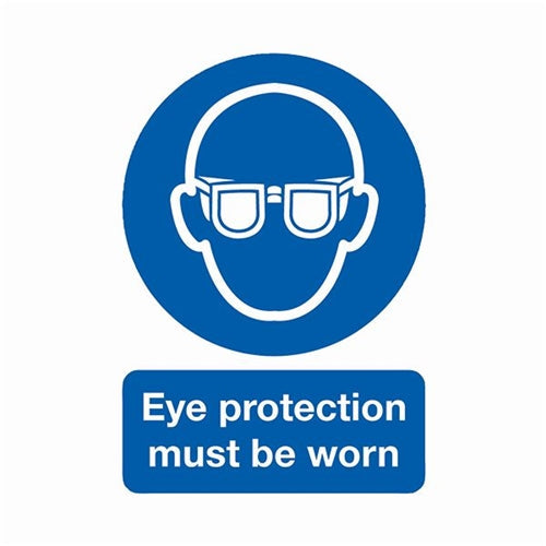 Safety Sign Eye Protection Must be Worn A4 PVC