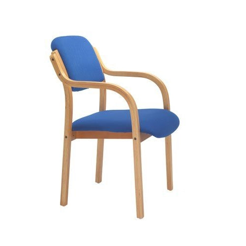 Jemini Wood Frame Chair with Arms 700x700x850mm Blue