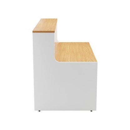 Jemini Reception Unit 1400x800x740mm Nova Oak/White