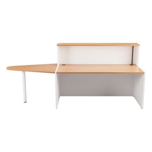 Jemini Reception Unit with Extension 1600x800x740mm Beech/White