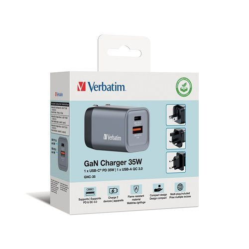 Verbatim GNC-35 GaN 35W 2 Port Charger