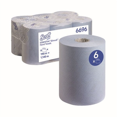 Scott Essential Slimroll Hand Towel Roll Blue 190m (Pack of 6)