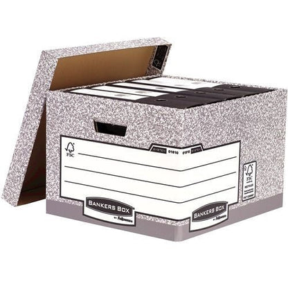 Bankers Box Storage Box Large Grey (Pack of 10)