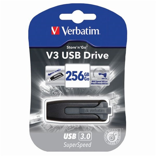 Verbatim Store n Go V3 USB 3.0 Flash Drive 256GB Black