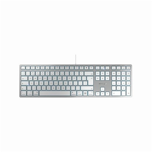 Cherry KC 6000C Slim Wired Keyboard for MAC USB QWERTY UK SilverWhite