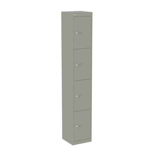 Bisley 4 Door Locker 305x305x1802mm Goose Grey