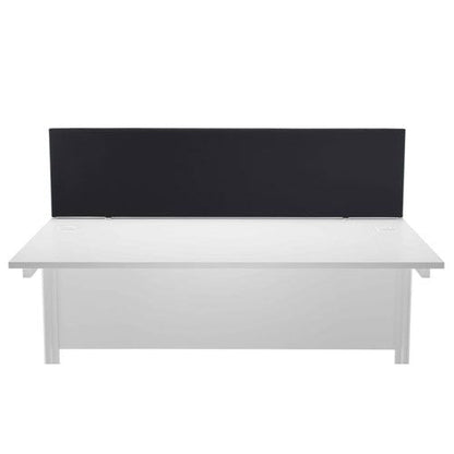 Jemini Straight Desk Mounted Screen 1600x25x400mm Black