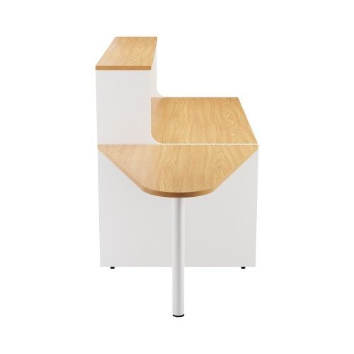 Jemini Reception Unit with Extension 1600x800x740mm Nova Oak/White