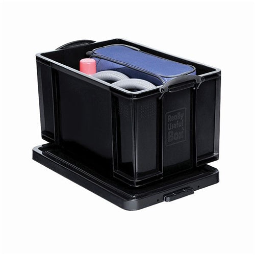 Really Useful 84L Recycled Plastic Storage Box Black