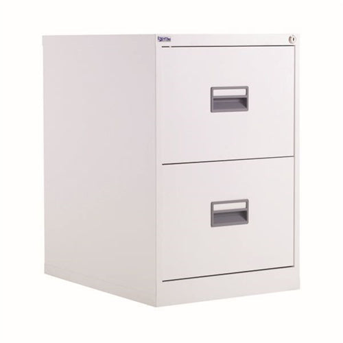 Talos 2 Drawer Filing Cabinet 465x620x700mm White